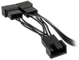 pwm kabelis - Kabelis Kolink 1-3 PWM Fan Splitter PGW-AC-KOL-048, juoda, 0.35 m - 2 nuotrauka