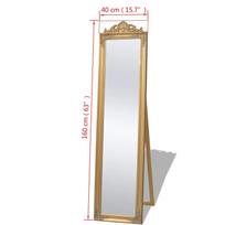pastatomas veidrodis - Veidrodis VLX Baroque Style 243692, pastatomas, 40 cm x 160 cm - 6 nuotrauka