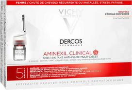  VICHY ampulės nuo plaukų slinkimo moterims AMINEXIL CLINICAL 5, 21 vnt., 6 ml