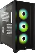 corsair 4000x - Corsair iCUE 4000X RGB Black (Juodas) - 1 nuotrauka