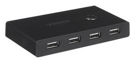 usb jungiklis - Jungiklis KVM USB 2x4 UGREEN USB 2.0 juodas - 5 nuotrauka