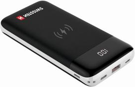 power bank wireless - Swissten All In One 3A / PD / QC 3.0 / Wireless 10W / USB / USB-C / 10000 mAh Black - 1 nuotrauka