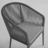 fotelis lauko - Home4you Ecco Garden Chair Grey - 2 nuotrauka