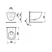 laufen h8989660000001 - Pakabinamas unitazas Laufen Rimless H8669570000001, su dangčiu, 360x530 mm - 3 nuotrauka