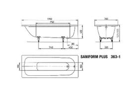 vonios 170x70 - Kaldewei Saniform Plus Bath White 170x70 - 6 nuotrauka