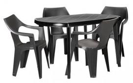 plastikinis stalas - Lauko stalas Keter Elise Grey, 137 x 90 x 73 cm - 2 nuotrauka