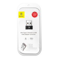 usb type c to usb 2.0 - Baseus USB-C į USB-A adapteris 5A Black (Juodas) - 5 nuotrauka