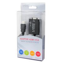 vga kabelis - Savio Adapter HDMI / VGA Black - 2 nuotrauka