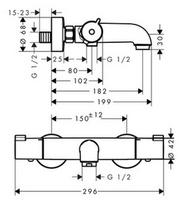 vonios maisytuvai senukai - Termostatinis vonios maišytuvas Hansgrohe Ecostat 1001 CL - 2 nuotrauka