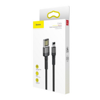 apple laidu - Baseus Cafule USB (reversible) to Lightning 2.4A, 1m Gray-Black - 5 nuotrauka