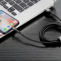apple laidu - Baseus Cafule USB (reversible) to Lightning 2.4A, 1m Gray-Black - 6 nuotrauka