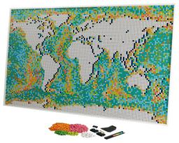 dekoracija sienos - LEGO 31203 ART Pasaulio žemėlapis - 8 nuotrauka