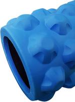 masazinis rolleris - SportVida EVA Exercise And Massage Foam Roller 33x14cm Blue - 4 nuotrauka