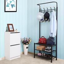 batu lentyna metaline - Songmics Clothes Rack Black 68.8x35.2x187cm - 7 nuotrauka