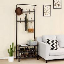 batu lentyna metaline - Songmics Clothes Rack Black 68.8x35.2x187cm - 8 nuotrauka