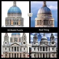 cubicfun 3d puzzle - 3D dėlionė Cubicfun St Paul's Cathedral, 643 dalių - 8 nuotrauka