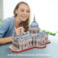 cubicfun 3d puzzle - 3D dėlionė Cubicfun St Paul's Cathedral, 643 dalių - 9 nuotrauka