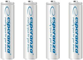 Esperanza Rechargeable Batteries 4x AAA 1000mAh White