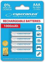 ikraunamos baterijos aaa - Esperanza Rechargeable Batteries 4x AAA 1000mAh White - 2 nuotrauka