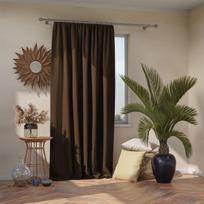 naktines uzuolaidos blackout - AmeliaHome Pleat Blackout Curtains Dark Brown 140x270cm - 3 nuotrauka