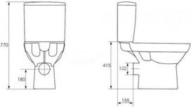 cersanit city clean on - Cersanit City 104 Clean On WC White with SC EO Slim Lid - 4 nuotrauka