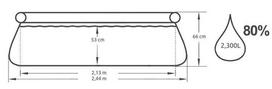pripuciama sukurine vonia - Bestway Fast Set 244cm - 2 nuotrauka