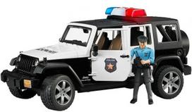 BRUDER policijos džipas Wrangler, su policininku ir priedais,  2526