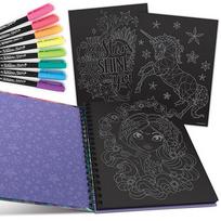 rinkinys knygu - NEBULOUS STARS spalvinimo knyga Black Pages, 11111 - 2 nuotrauka