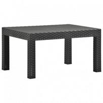 lauko stalas ratanas - Sodo stalas, antracito spalvos, 58x58x41cm, pp - 2 nuotrauka