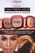 powder vanilla - L'Oreal Infaillible 24h Fresh Wear Compact Vanilla, 9 g - 5 nuotrauka