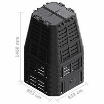 kompostas - Komposto dėžė Patrol Group Grey, 890 mm x 890 mm x 1460 mm, 1000 l - 6 nuotrauka