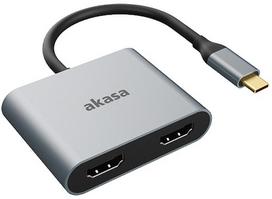 hdmi type c laidas -  Akasa USB Type-C to Dual HDMI MST  - 4 nuotrauka