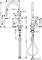 hansgrohe maisytuvas m54 - Hansgrohe Talis M54 ComfortZone 210, juodas - 4 nuotrauka