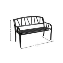 lauko suoliukai - Suoliukas Masterjero HS2018-B, juodas, 127.5 cm x 60.5 cm x 88 cm - 4 nuotrauka