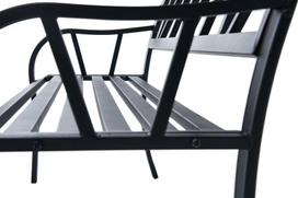 lauko suoliukai - Suoliukas Masterjero HS2018-B, juodas, 127.5 cm x 60.5 cm x 88 cm - 5 nuotrauka