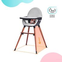 kinderkraft maitinimo kedute - Maitinimo kėdutė KinderKraft Finix Ecru 1In1, pilka - 2 nuotrauka