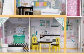 leliu namelis su baldais - Lėlių namelis EcoToys Anna 57233 - 3 nuotrauka
