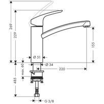 maisytuvai plautuves - Hansgrohe Focus E2, 31806800 - 2 nuotrauka