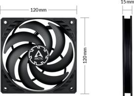 case fans 120mm - Arctic P12 Slim PWM PST - 4 nuotrauka