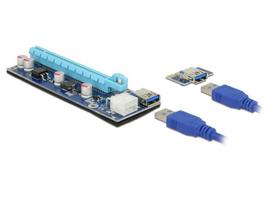 pci riser - Delock Riser PCI Express Karte x1 > x16 mit 60cm USB Kabelis - 1 nuotrauka