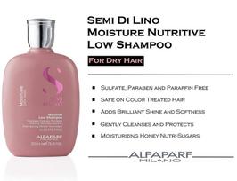 plauku sampunas - AlfaParf Semi Di Lino Moisture Nutritive drėkinamasis šampūnas - 250 ml. - 4 nuotrauka