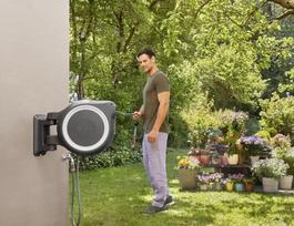 laistymop rite - Gardena Wall Mounting Hose Box Roll-Up L White - 2 nuotrauka