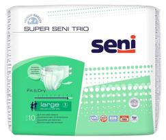 SUPER SENI sauskelnės TRIO, LARGE, 10 vnt.