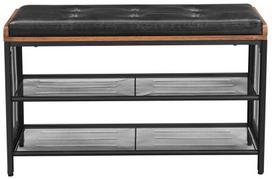 Songmics Shoe Bench Brown/Black 80x30x48cm