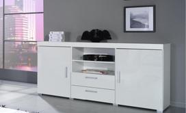 balta komoda - Komoda Cama Meble Samba White - 2 nuotrauka