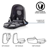 xd design - XD Design Bobby Hero Anti-Theft Backpack XL Grey - 11 nuotrauka