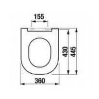 soft close - Unitazo dangtis Jika Mio-N 89171100, 36 x 45 cm - 3 nuotrauka