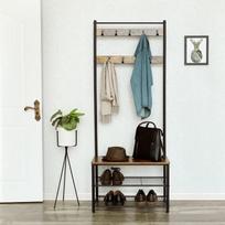lentyna songmics - Songmics Vintage Entryway Coat Rack 70x32x175cm - 2 nuotrauka