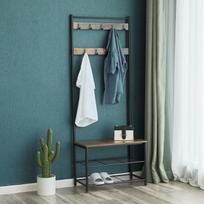 lentyna songmics - Songmics Vintage Entryway Coat Rack 70x32x175cm - 3 nuotrauka