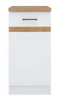 junona spintele - Black Red White Junona Line D1D/40/82 R Lower Cabinet White/Oak - 3 nuotrauka